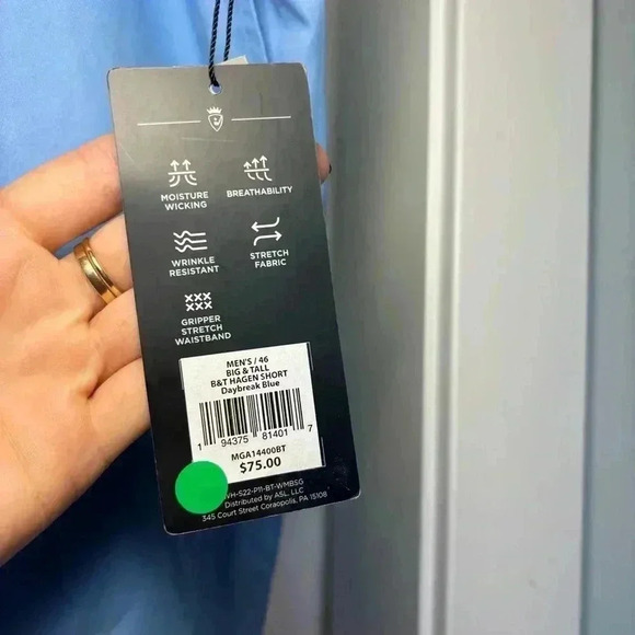 Walter Hagen Perfect 11 Collection Mens Flat Front Shorts W 46" Big & Tall Blue - Picture 3 of 7